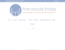 Tablet Screenshot of fiveminutefriday.com